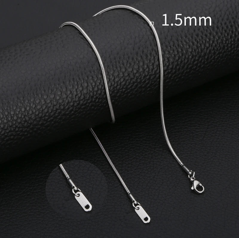 HIYEE Snake Chain Necklace for Pendants