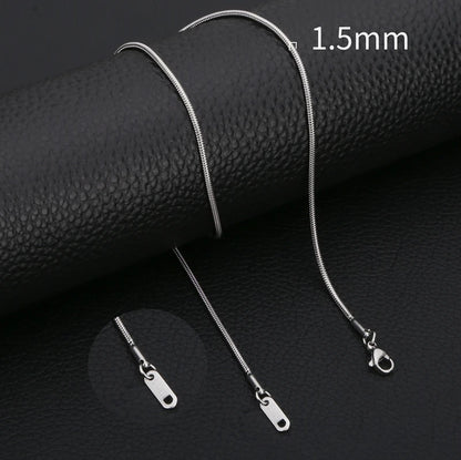 HIYEE Snake Chain Necklace for Pendants