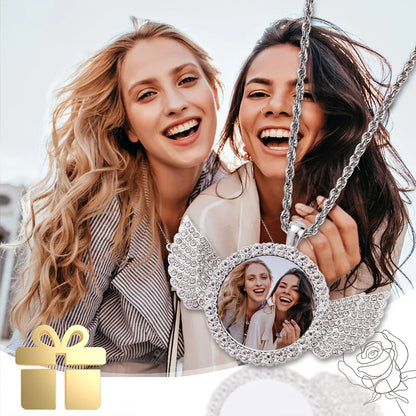 Enkelin siipi valokuvakaulakoru