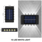 Solar-powered LED outdoor light, for the yard and garden, available in different variations
