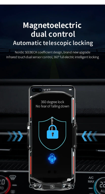 VIKEFON Langaton Autolaturi Magneettinen - Automaattinen Pikalataus iPhone & Samsung