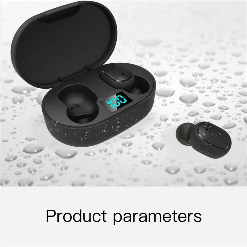 TWS E6S Langattomat Bluetooth-kuulokkeet – LED-näyttö, Melunvaimennus, Mikrofoni – Pinkki