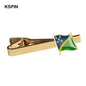 Men's national flag patterned tie bar, multiple countries
