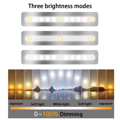 Car LED makeup mirror, adjustable brightness, touch function, sun protection