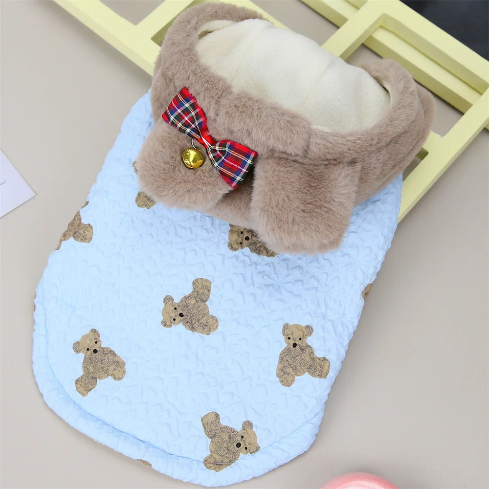 Dog winter coat, thick and warm material, for small and medium-sized dogs