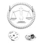 Men's Lawyer Tie Clip, Scales of Justice