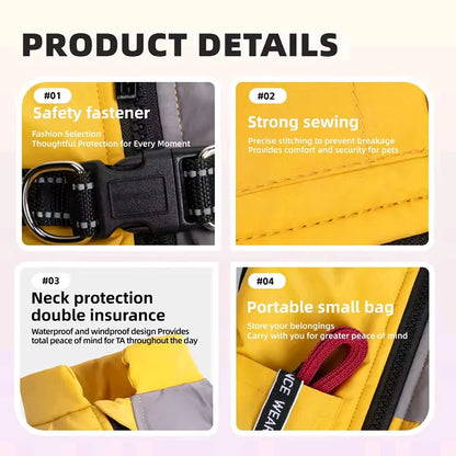 Warm dog winter coat for large dogs