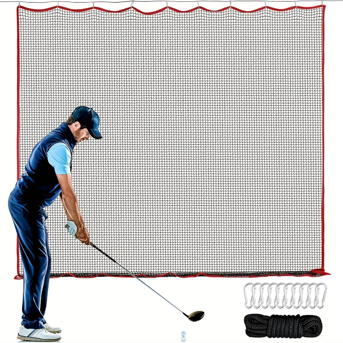 Golf practice net, large 3x3 meter size