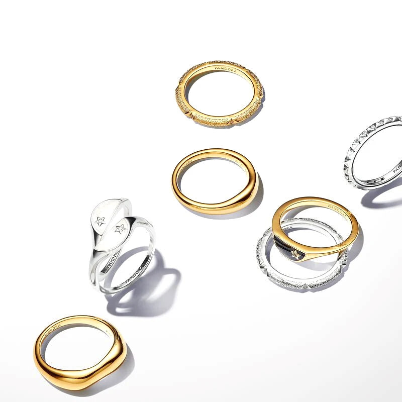 925 Hopeinen tähdenlento sormus, säädettävä, saatavana eri variaatioita