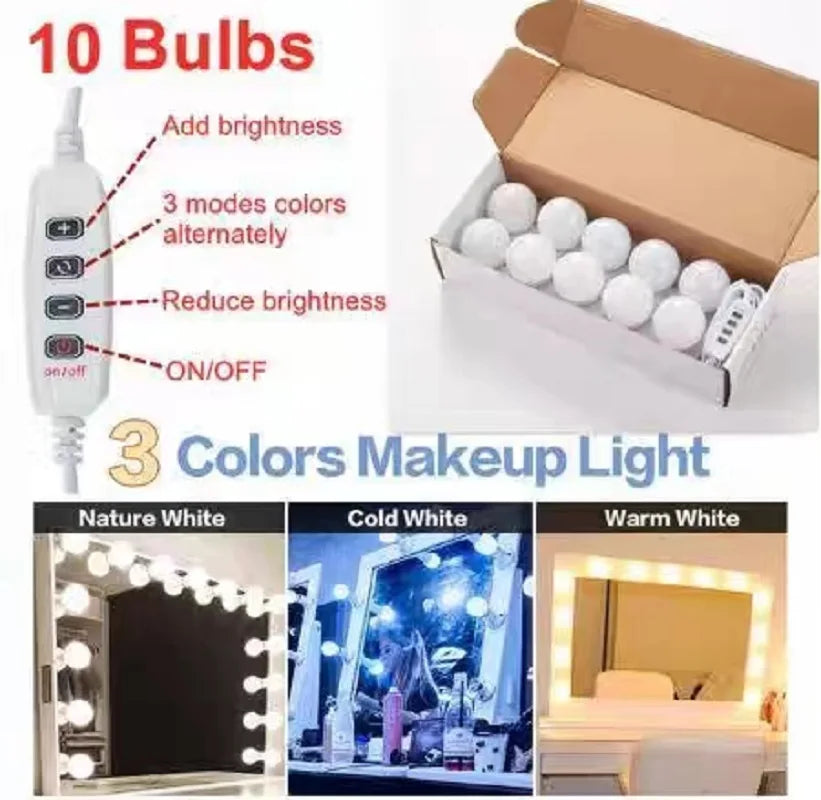 Professional LED light bulbs for makeup mirrors
