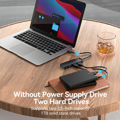Vention USB 3.0 Hub 4 Porttia - Ohut Nopea Jakaja MacBook, PC & Laptop