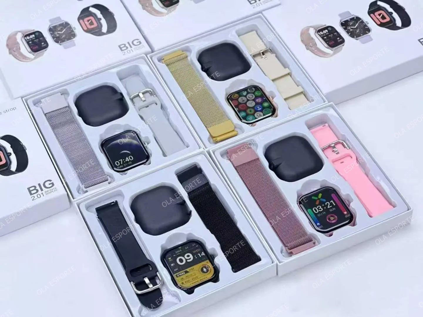 2025 Älykello 2.01" HD-näyttö – Puhelut, Viestit, Urheilutilat ja DIY-kellotaulut