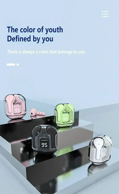 T2 TWS Langattomat Bluetooth-kuulokkeet - Läpinäkyvä ENC LED-näytöllä