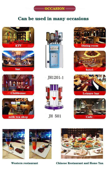 Smart cocktail machine, automatic bartender robot for restaurants and bars