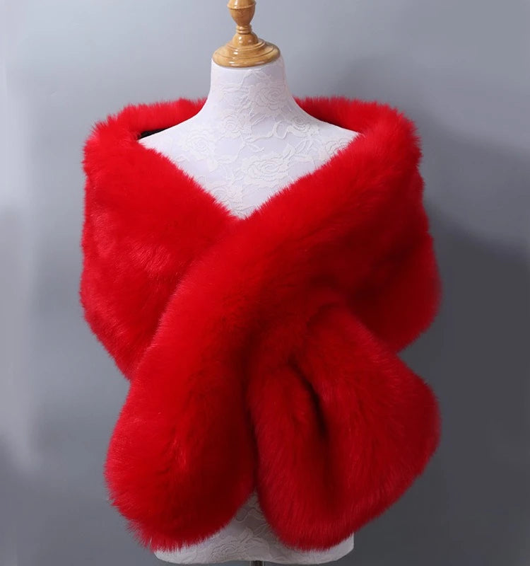 Women's luxury fur scarf