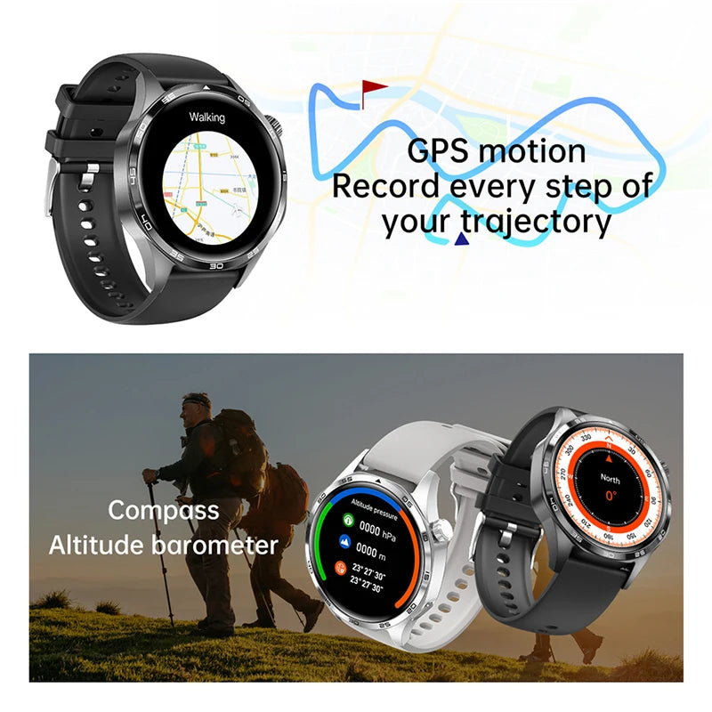 GT5 Pro GPS Smartwatch with AMOLED display, NFC payment function, health tracking