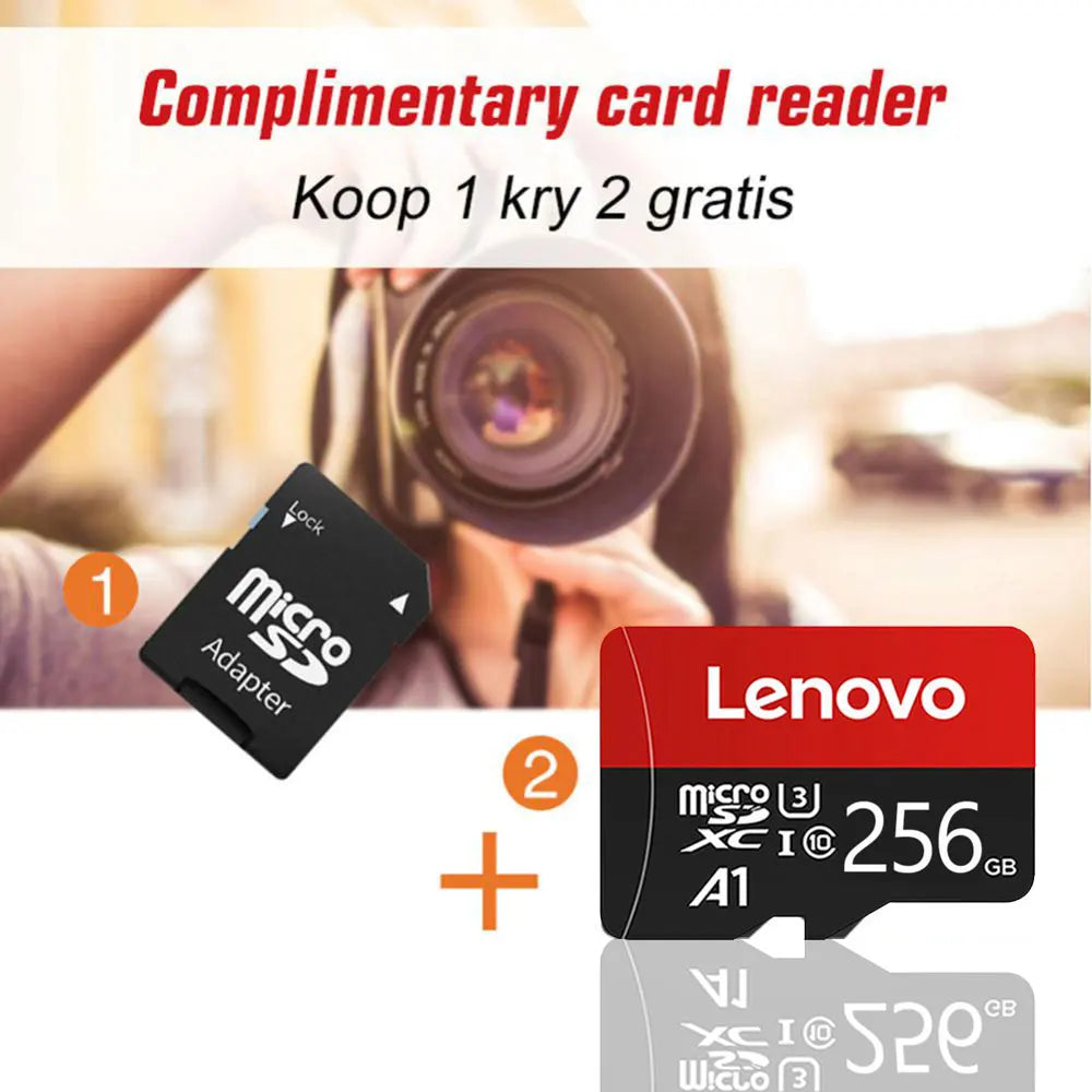 Lenovo MicroSD-muistikortti, 1TB/512GB/256GB/128GB/64GB