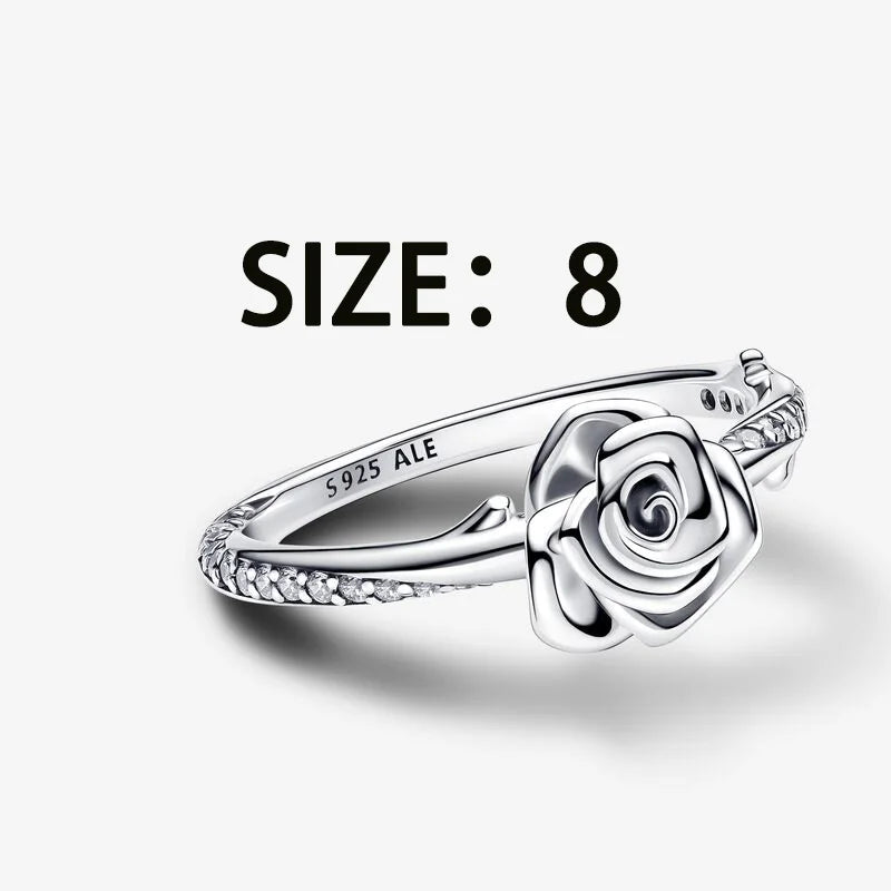 925 Hopeinen tähdenlento sormus, säädettävä, saatavana eri variaatioita