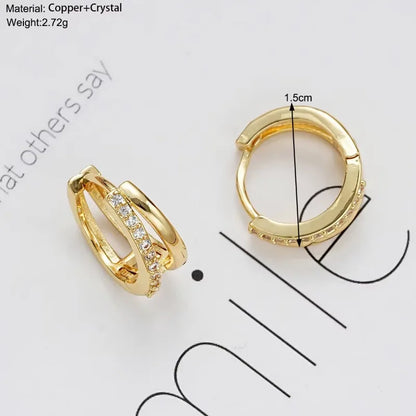 Steel hoop earrings for women