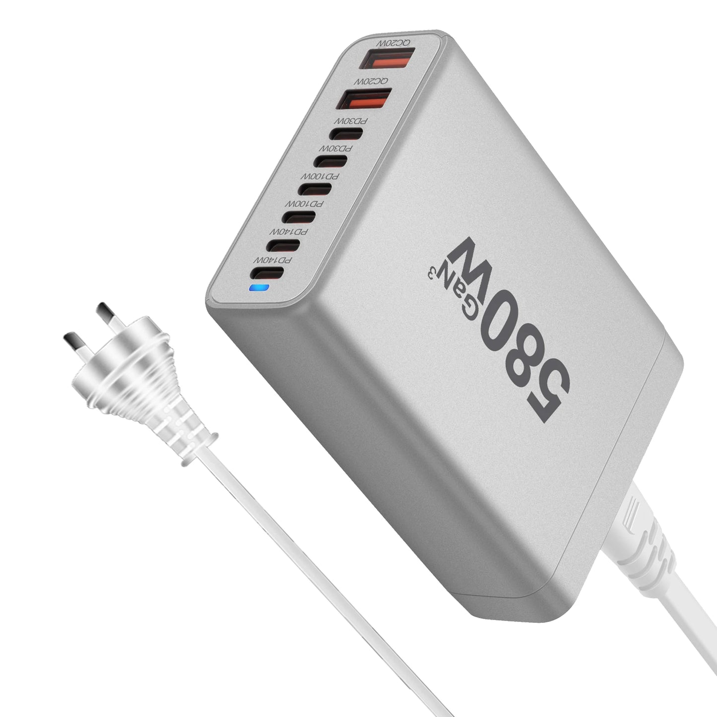 GAN charging station, powerful fast charger 580W