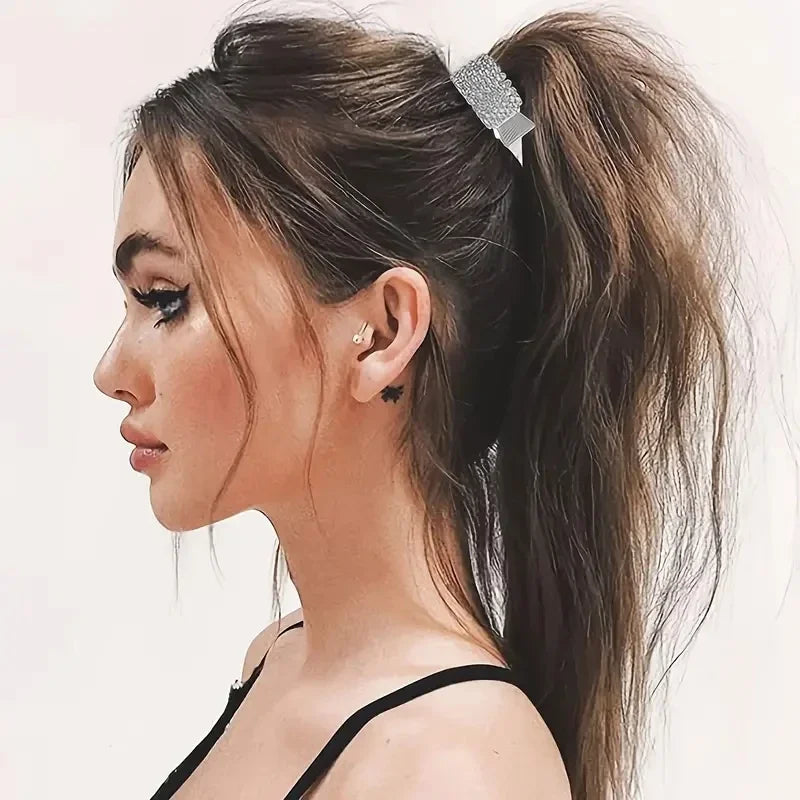 Tyylikäs poninhäntä solki paksuille hiuksille