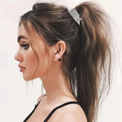 Tyylikäs poninhäntä solki paksuille hiuksille