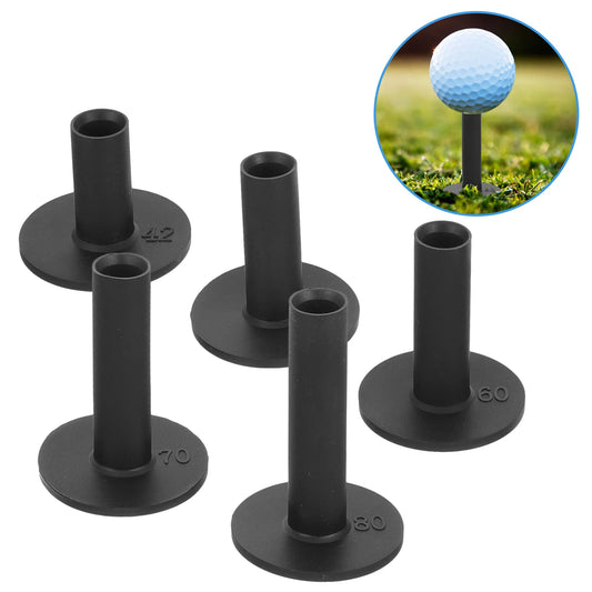 Silicone golf tees 5 pcs, flexible professional ball holders for practice