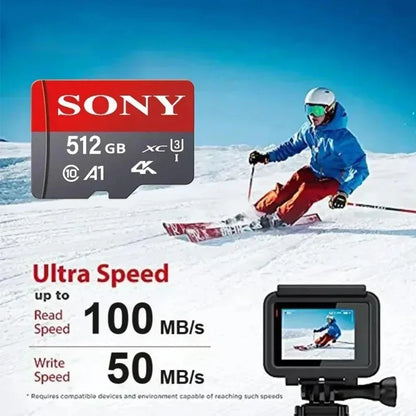 Sony Micro SD-muistikortti 64GB-1TB – Class 10 TF-kortti Puhelimeen, Kameraan ja Droneen