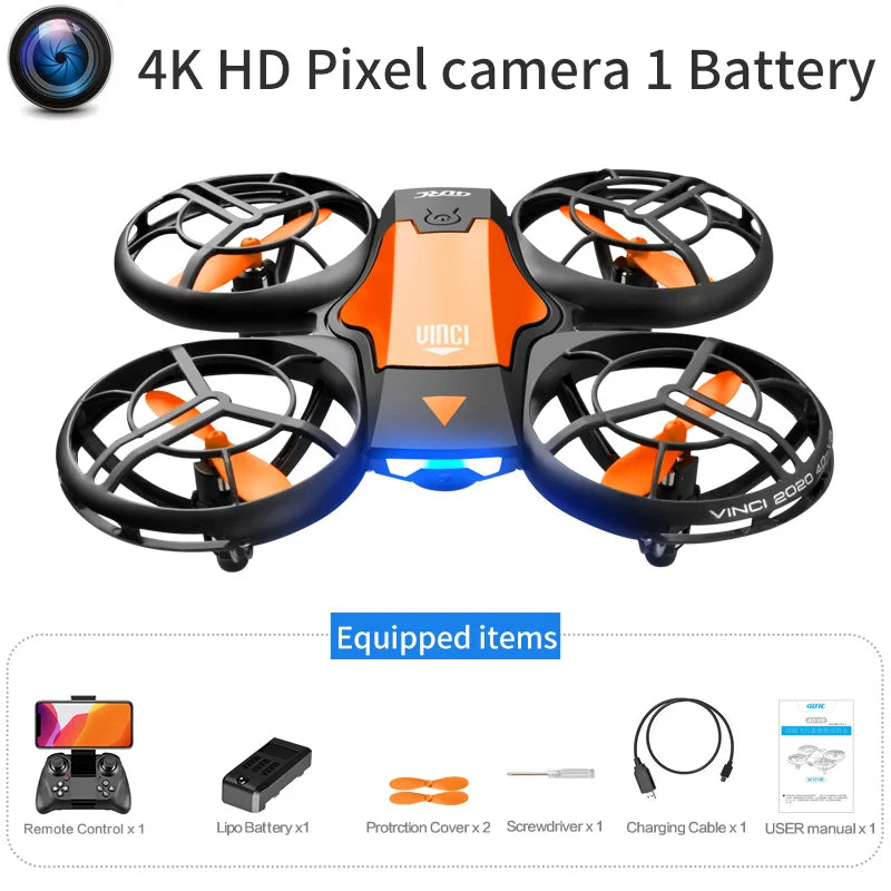 V8 Mini-drone 4K HD-kameralla - Taitettava WiFi FPV Quadcopter