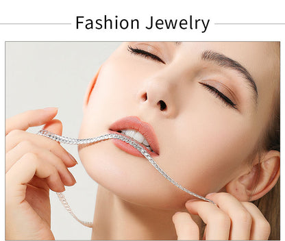 18K Kulta/Hopea 6mm Sideways kaulakoru miehille ja naisille, eri variaatioita