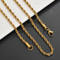 Rope Chain necklace, gold or silver, unisex design