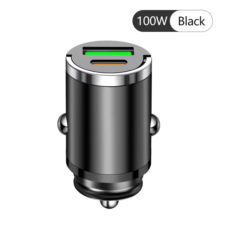 5-in-1 180W Autolaturi – Bluetooth 5.0 FM-lähetin, Pikalataus ja LED-valaistus