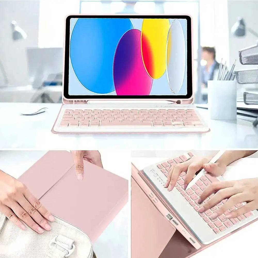 iPad Taustavalaistu Näppäimistökuori – Suojakotelo Pro, Air ja 10.2" malleille