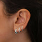 Steel hoop earrings for women