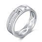 Atlantis fashion ring in gold or silver, for men and women