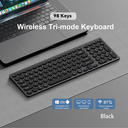 Hiljainen alumiininäppäimistö, kolme yhteystilaa, ergonominen, ohut