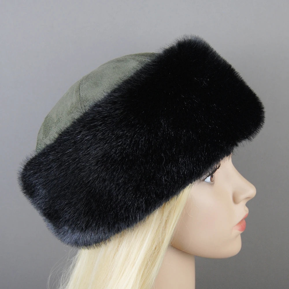 Women's luxury mink fur hat, available in different variations