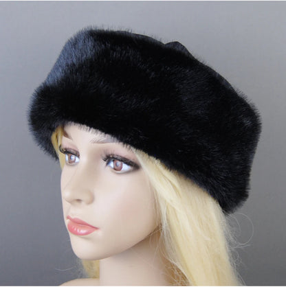 Women's luxury mink fur hat, available in different variations