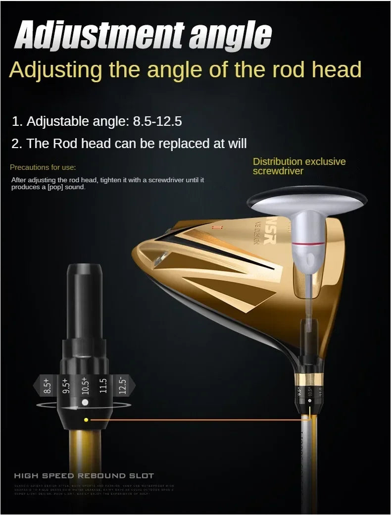 PGM MTG017 golf club set for men, adjustable angle in clubs, titanium alloy