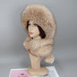 Women's genuine fox fur hat, different shades