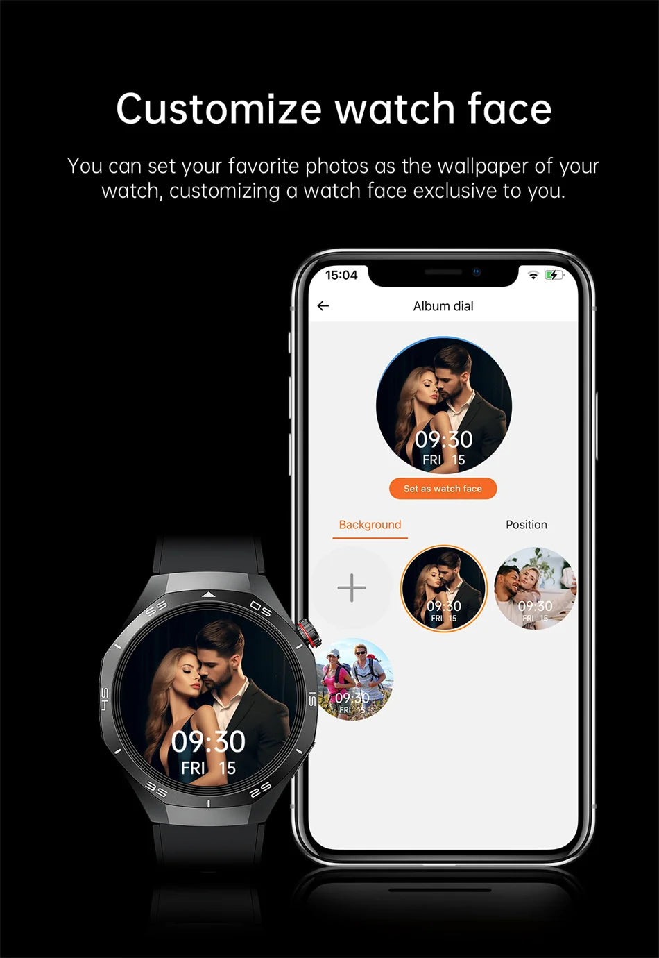 GT5 Pro GPS Smartwatch with AMOLED display, NFC payment function, health tracking