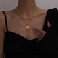 Vintage gold punk necklace for women, available in different variations
