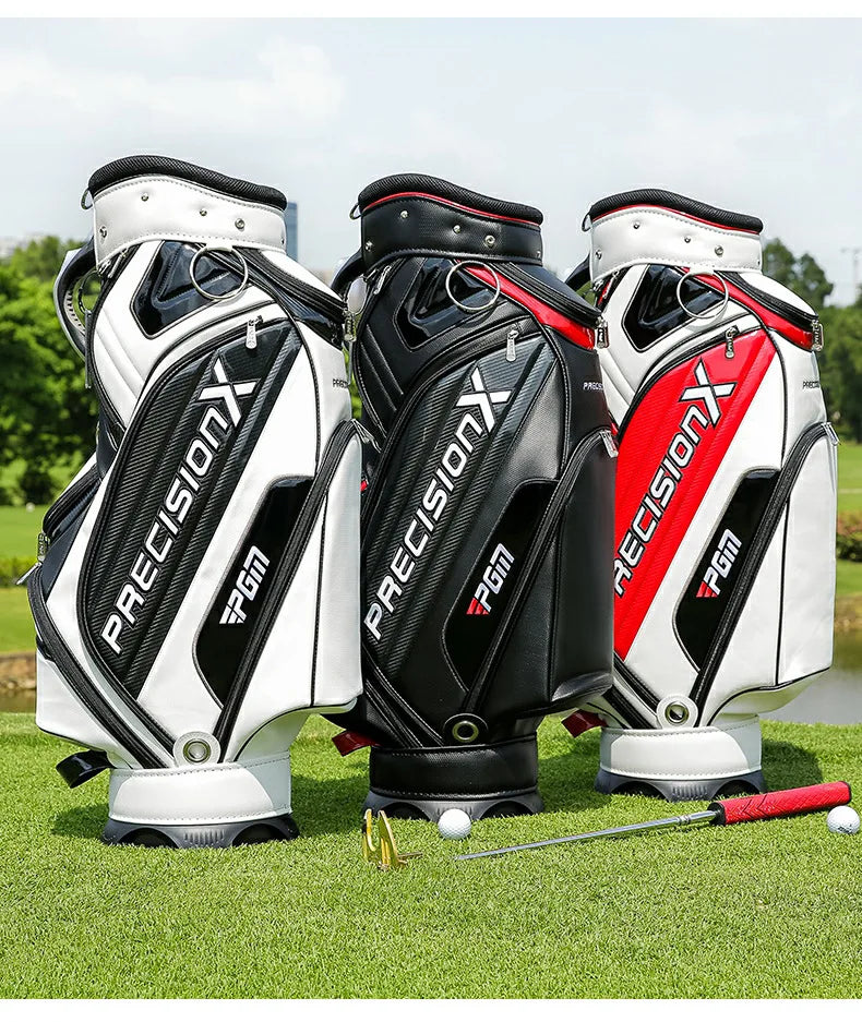 PGM QB034 golf bag, premium, leather bag, for 14 clubs