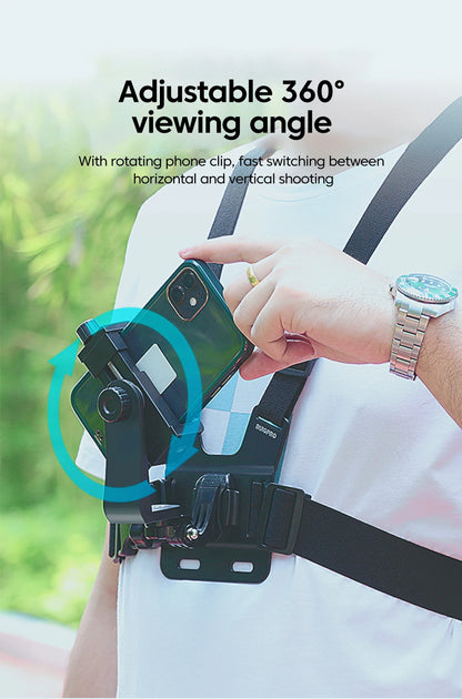 360° Puhelimen Rintateline – Kädet vapaina pyöräilyyn, kiipeilyyn ja moottoripyörään