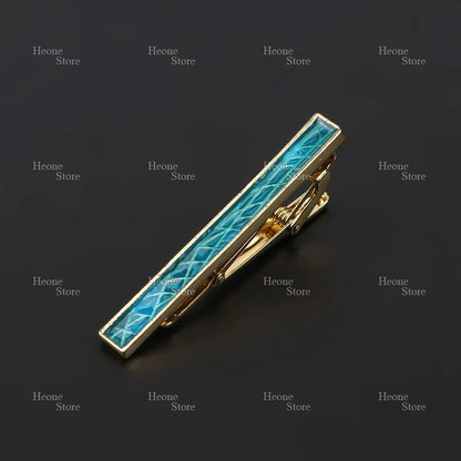 Men's tie clip, enamel painting