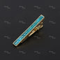 Men's tie clip, enamel painting