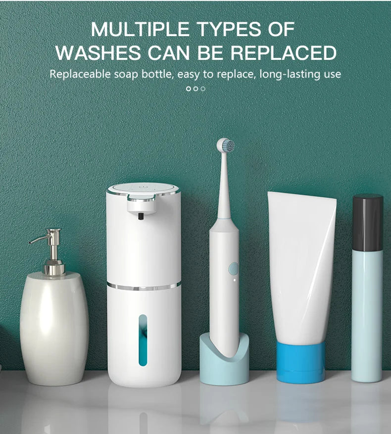 380ML Touchless IPX5 Waterproof 4-Gears Adjustable Foam/Gels Automatic Sense Soap Dispenser Electric Hand Dish Washing Machine