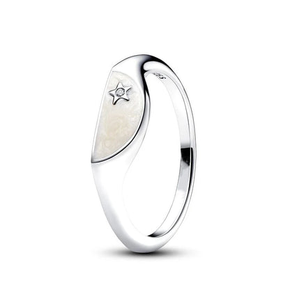 925 Hopeinen tähdenlento sormus, säädettävä, saatavana eri variaatioita