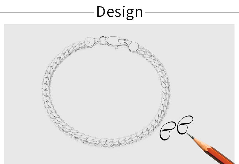 18K Kulta/Hopea 6mm Sideways kaulakoru miehille ja naisille, eri variaatioita