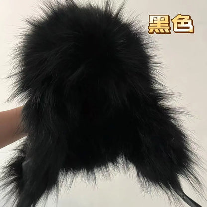 Men's fur hat with earflaps, different variations